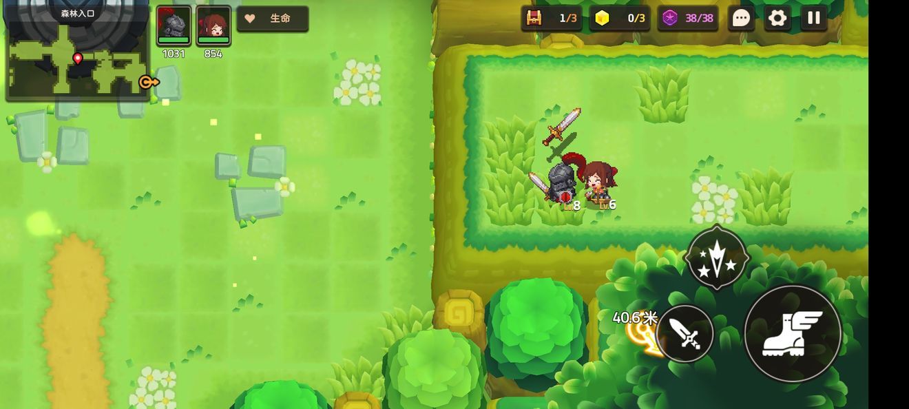 坎公骑冠剑1-2森林入口怎么过-1-2森林入口全收集通关指南