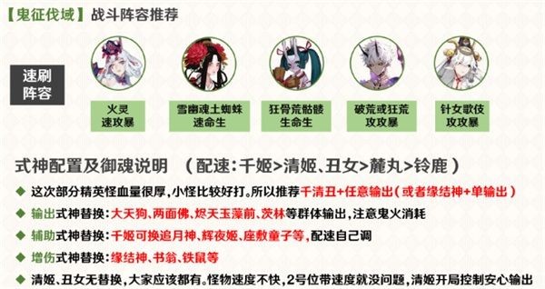 阴阳师鬼域讨伐用什么阵容 阴阳师手游鬼域讨伐阵容推荐