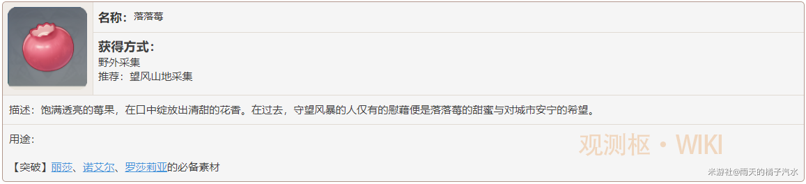 原神罗莎莉亚突破材料有哪些-罗莎莉亚突破材料获取攻略